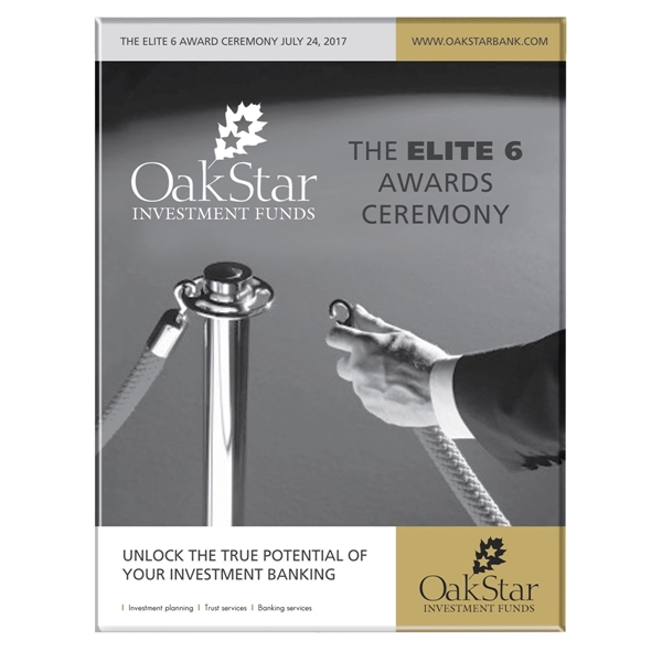 9" x 12" x 1/8" PhotoImage® acrylic plaque in 1/4" or... from ASI 62660 Innovation Line