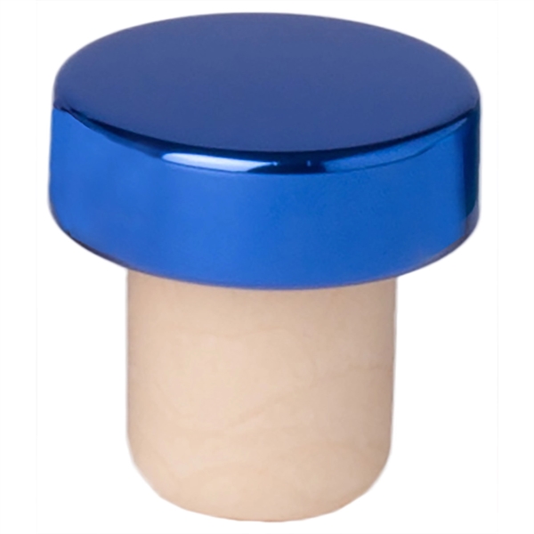 1 1/4" x 1 1/4" plated aluminum bottle stopper with food-grade... from ASI 55450 Franmara Inc