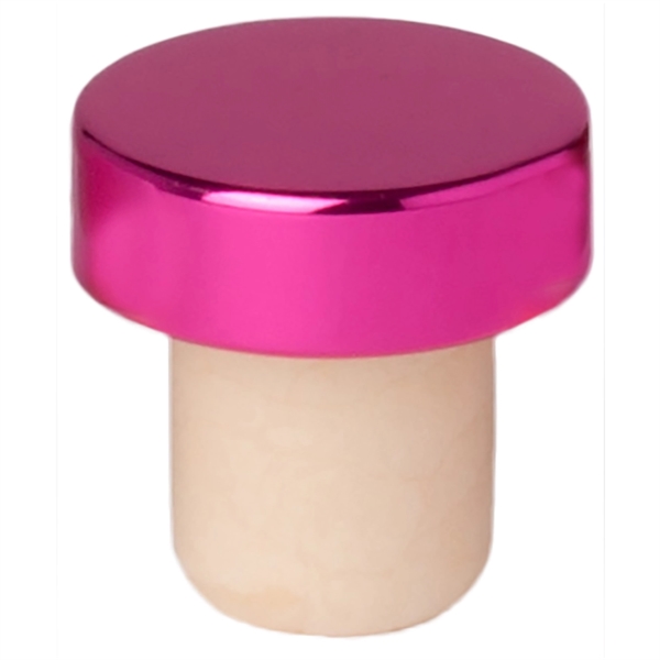 1 1/4" x 1 1/4" plated aluminum bottle stopper with food-grade... from ASI 55450 Franmara Inc