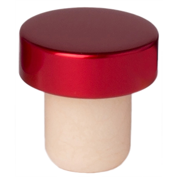 1 1/4" x 1 1/4" plated aluminum bottle stopper with food-grade... from ASI 55450 Franmara Inc