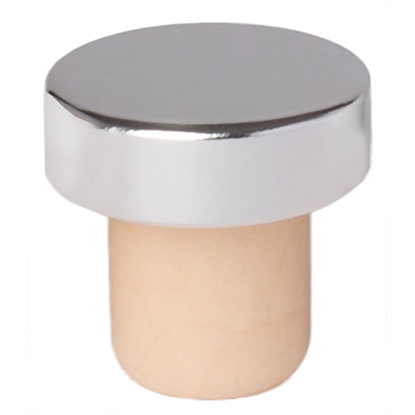 1 1/4" x 1 1/4" plated aluminum bottle stopper with food-grade... from ASI 55450 Franmara Inc