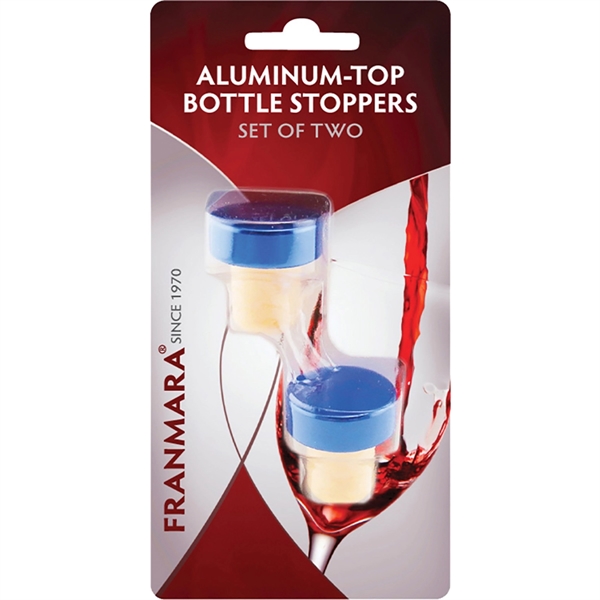 Set of two 1 1/4" x 1 1/4" plated aluminum bottle... from ASI 55450 Franmara Inc