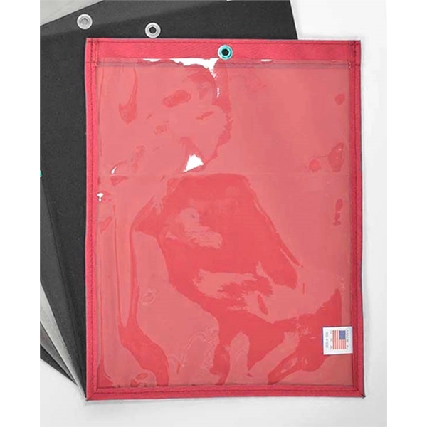 Job ticket holder with clear front vinyl pocket and solid fabric... from ASI 41630 Brave USA / Brave USA