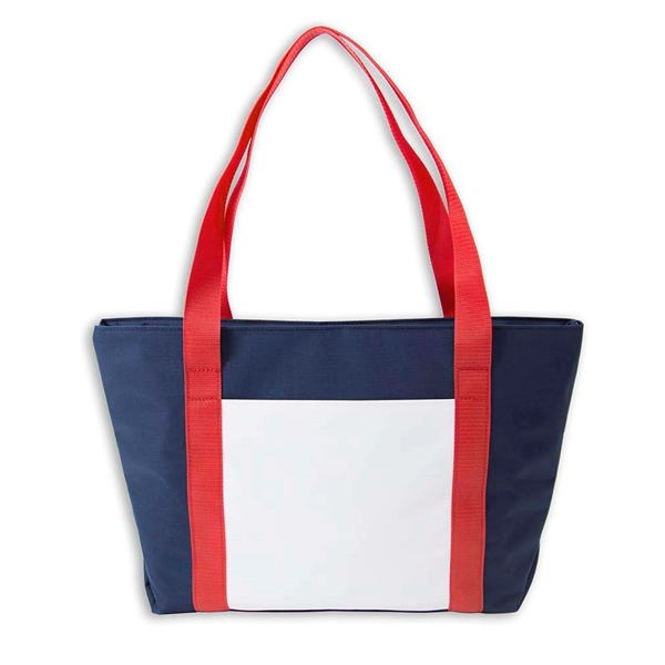 Insulated Zipper Tote bag with long carry handles and front open... from ASI 41630 Brave USA