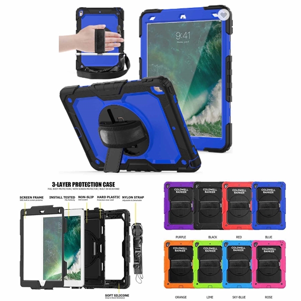 2020/2019 iPad 10.2" Protective Rugged Case with Kickstand & Shoulder Strap.... from ASI 79909 Promotek / Promotek™