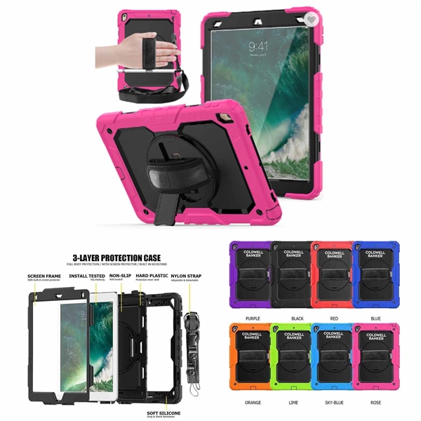 2020/2019 iPad 10.2" Protective Rugged Case with Kickstand & Shoulder Strap.... from ASI 79909 Promotek / Promotek™