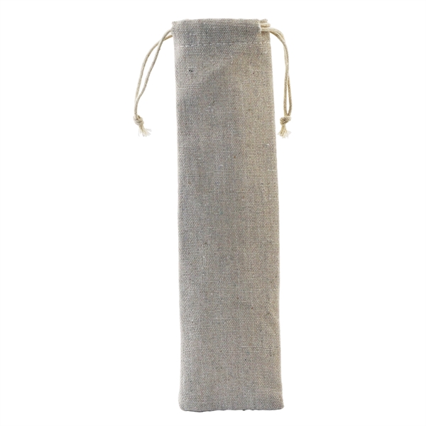 Beige canvas bag, holds up to 6 straws.... from ASI 55450 Franmara Inc