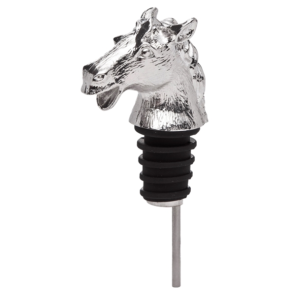 Horse head-styled food grade zinc alloy nickel-plated bottle pourers from 3... from ASI 55450 Franmara Inc