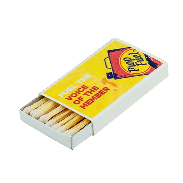 Traditional wood match in a 4CP digitally decorated white box. Each... from ASI 79840 The Proinnovative Line / Proinnovative Line