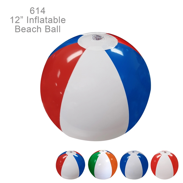 Inflatable 12" Beach Ball - Ready Inventory in New Jersey -... from ASI 45100 Chulani Promotional Products, Inc