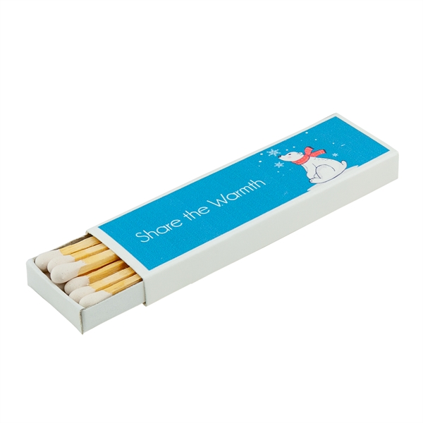Traditional wood match in a 4CP digitally decorated white box. Each... from ASI 79840 The Proinnovative Line