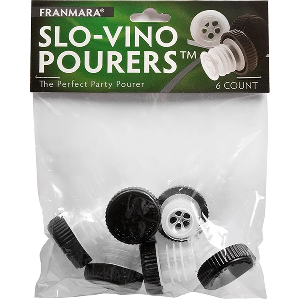 Slo-Vino plastic wine pourers and aerators. Six units per package. Blank.... from ASI 55450 Franmara Inc
