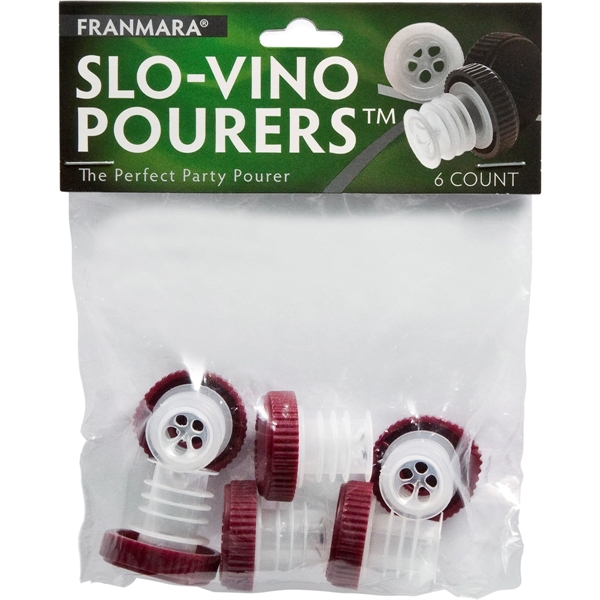 Slo-Vino plastic wine pourers and aerators. Six units per package. Blank.... from ASI 55450 Franmara Inc