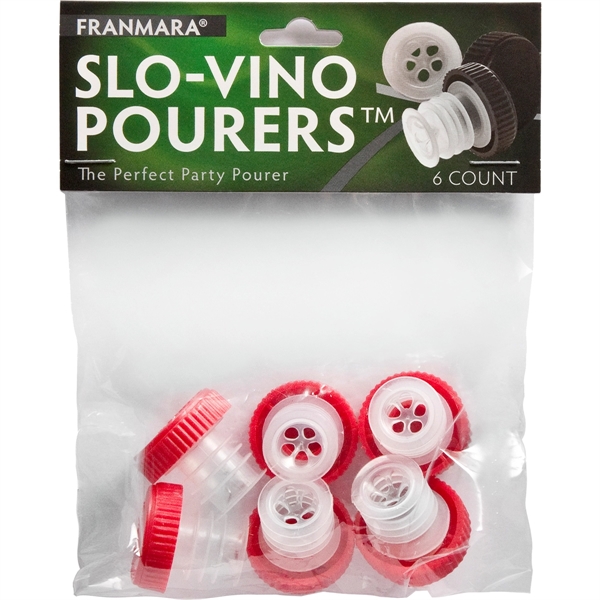 Slo-Vino plastic wine pourers and aerators. Six units per package. Blank.... from ASI 55450 Franmara Inc