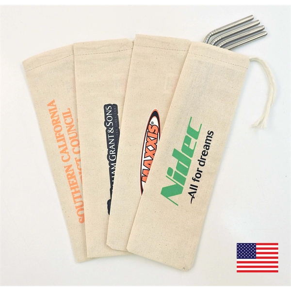 Lightweight 4.5 oz. natural cotton single drawstring straw bag.... from ASI 41630 Brave USA
