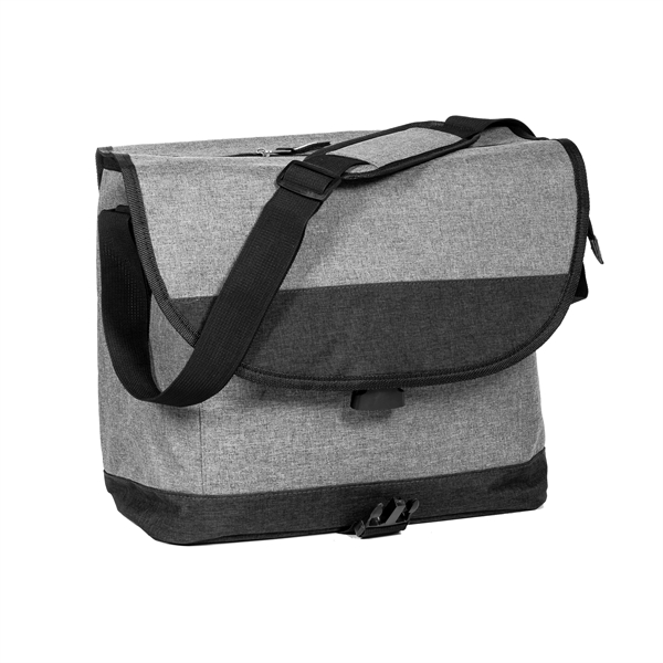 Adrian messenger bag, constructed of durable 300 D polyester with heavy... from ASI 40544 Binaco