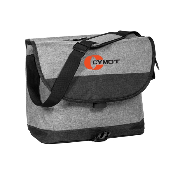 Adrian messenger bag, constructed of durable 300 D polyester with heavy... from ASI 40544 Binaco