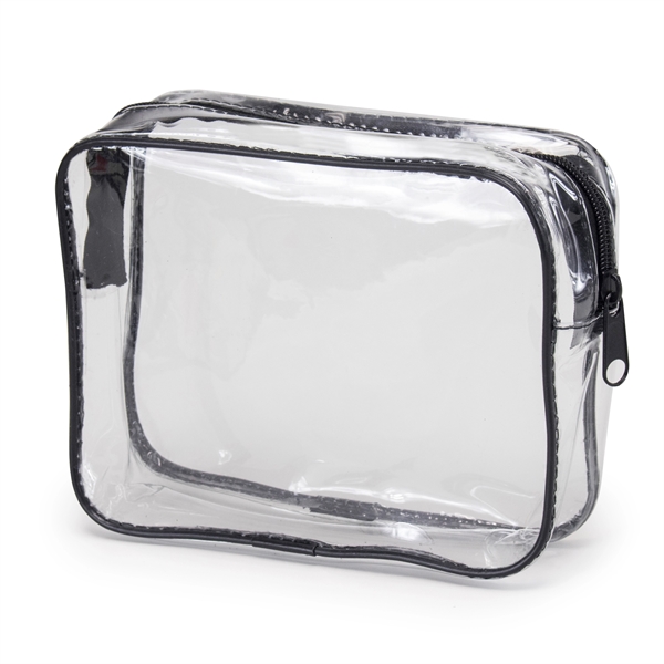 Hampton clear vinyl travel size cosmetic bag, Constructed of 0.3 mm... from ASI 40544 Binaco