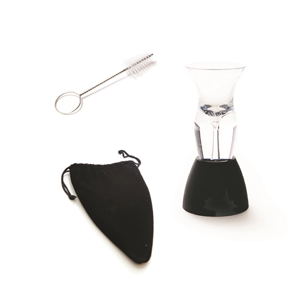 Wine aerator 4-piece set includes cleaning brush and storage pouch... from ASI 55450 Franmara Inc