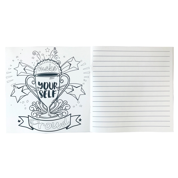 7" x 7" 24-page adult coloring book with inspirational theme.... from ASI 63549 Jornik Manufacturing Corp / Jornik