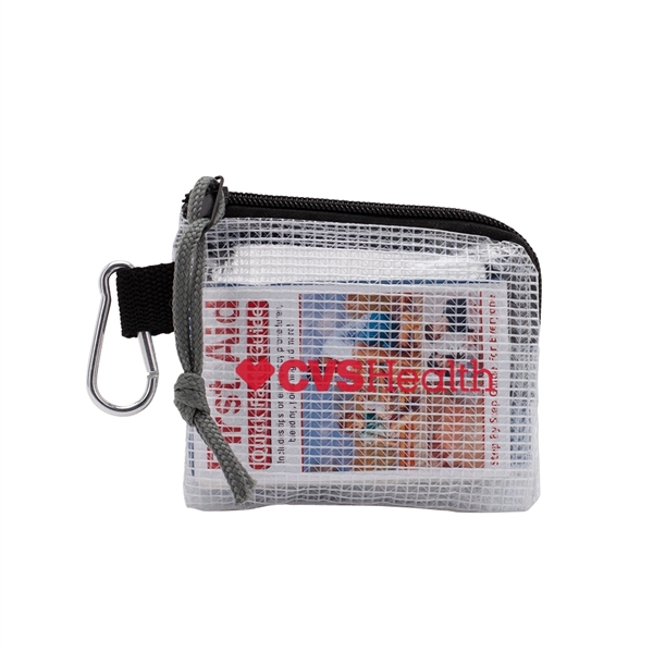 First Aid Kit in 4.75" X 4" screen printed zippered clear... from ASI 88060 Snugz/USA Inc / SnugZ USA®