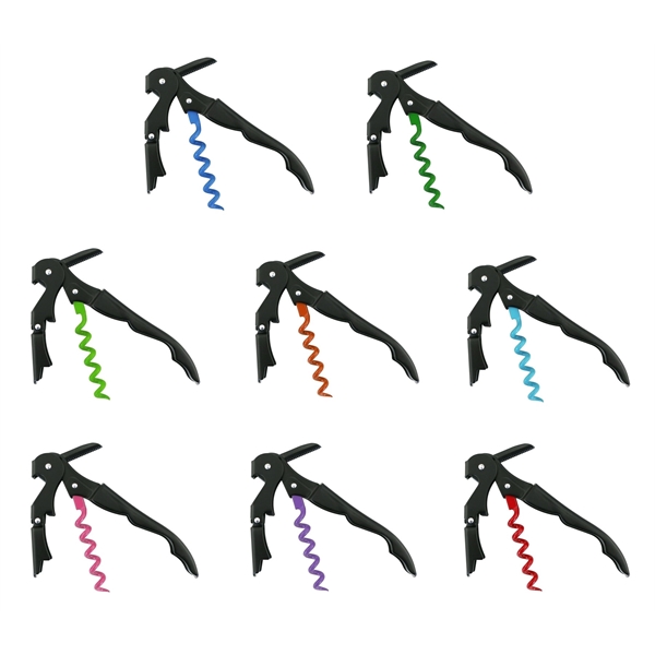 Elixir multi-color spiral waiter's corkscrew with black handle... from ASI 55450 Franmara Inc