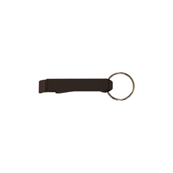 Anodized aluminum 2 1/2" x 3/8" bottle opener with keyring attachment.... from ASI 55450 Franmara Inc