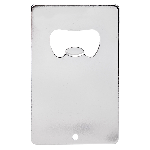 3 3/8" x 2 1/16" anodized aluminum credit card-shaped bottle opener.... from ASI 55450 Franmara Inc