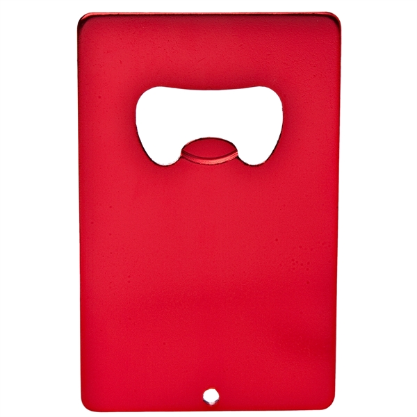 3 3/8" x 2 1/16" anodized aluminum credit card-shaped bottle opener.... from ASI 55450 Franmara Inc