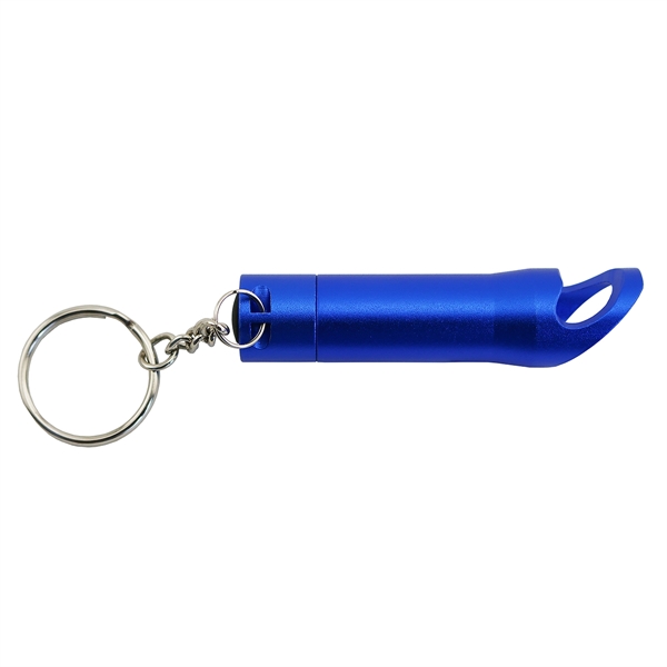 Aluminum bottle opener keychain equipped with 3 each LED bulbs and... from ASI 55450 Franmara Inc