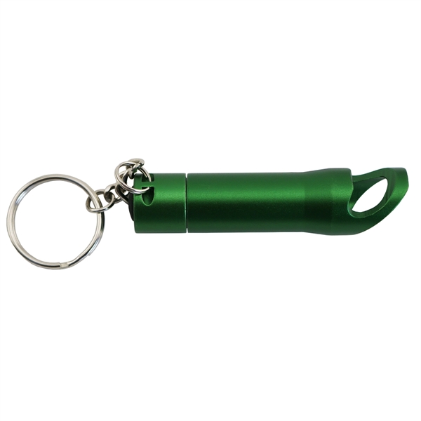 Aluminum bottle opener keychain equipped with 3 each LED bulbs and... from ASI 55450 Franmara Inc