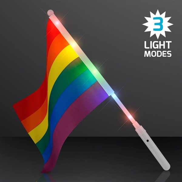 Light Up Rainbow Flag; Blank and Imprinted Pricing... from ASI 34194 ALightPromos