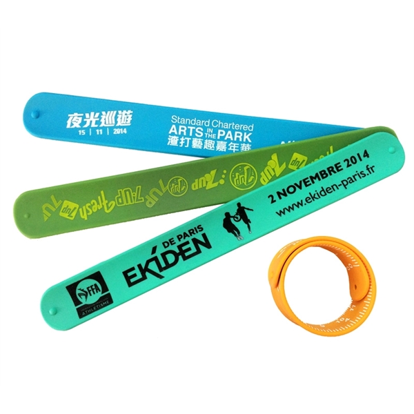 Slap silicone wristband with 1 color silkscreen on 1 side and... from ASI 37218 Athena Promo (tm)
