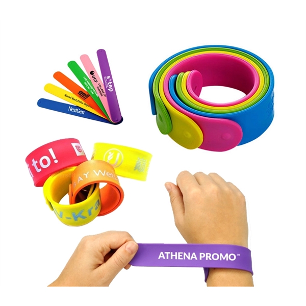 Slap silicone wristband with 1 color silkscreen on 1 side and... from ASI 37218 Athena Promo (tm)