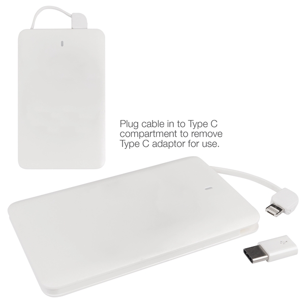 2,500mAh; UL Listed; 3-in-1 Universal built-in Lightning, Micro USB, USB-C adapter... from ASI 62124 iClick, Inc. / iClick®