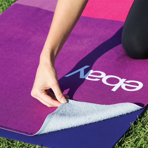 24" x 68" yoga mat towel with sheared microfiber polyester face,... from ASI 90913 Terry Town