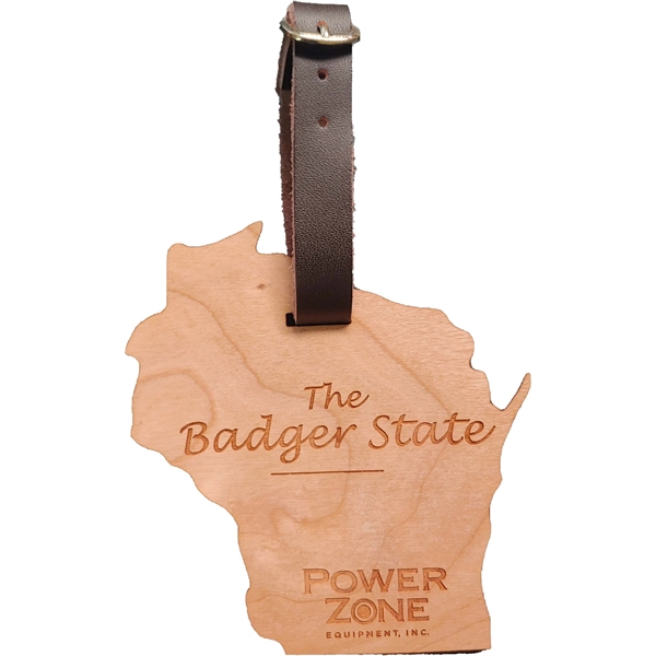 Luggage tag made of hardwood available in the theme of the... from ASI 92531 Unique Custom Products / UCP