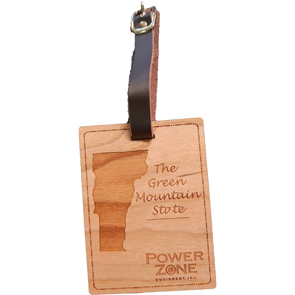 Luggage tag made of hardwood available in the theme of the... from ASI 92531 Unique Custom Products / UCP