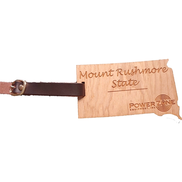 Luggage tag made of hardwood available in the theme of the... from ASI 92531 Unique Custom Products / UCP