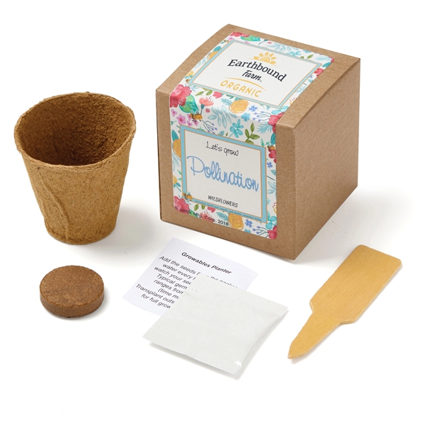 Grow kit includes seeds, soil, and wooden stake packaged in a... from ASI 63549 Jornik Manufacturing Corp / Jornik