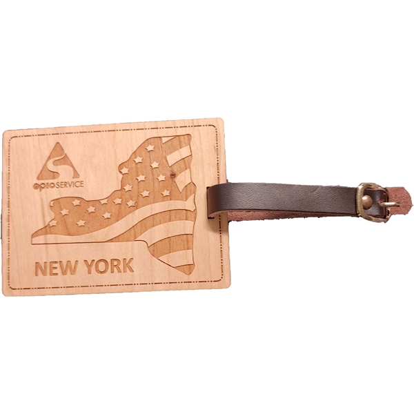 Luggage tag made of hardwood available in the theme of the... from ASI 92531 Unique Custom Products / UCP