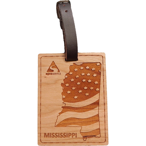 Luggage tag made of hardwood available in the theme of the... from ASI 92531 Unique Custom Products / UCP