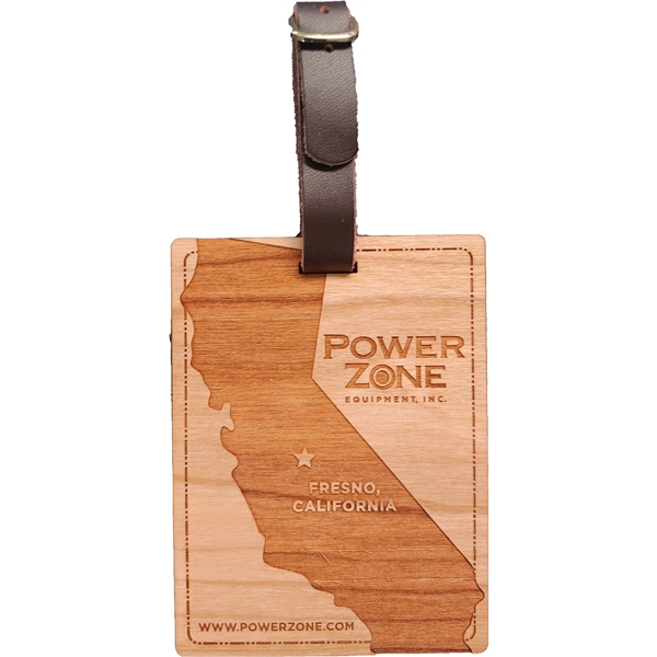 Luggage tag made of hardwood available in the theme of the... from ASI 92531 Unique Custom Products / UCP