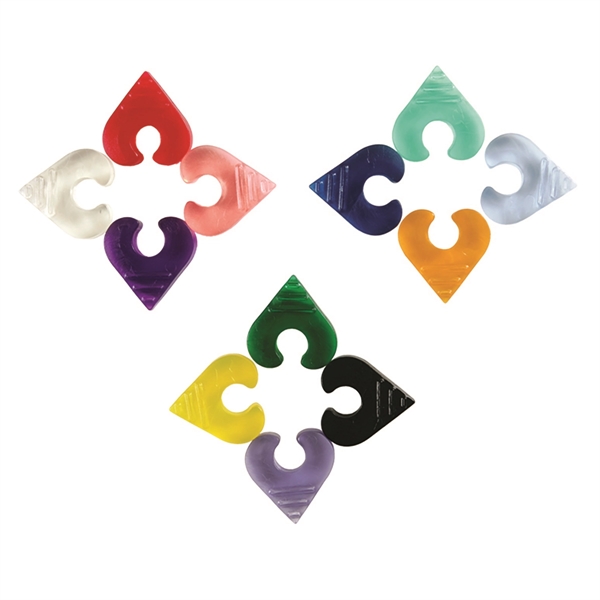 Wine glass heart shape ID clips, set of 12 translucent colors.... from ASI 55450 Franmara Inc