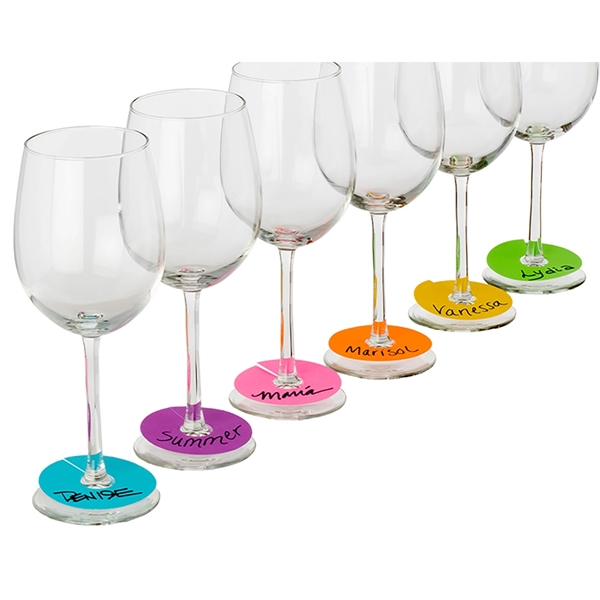 Neon Party Wine Glass Paper Tags Set (60 each, polybagged). Blank.... from ASI 55450 Franmara Inc