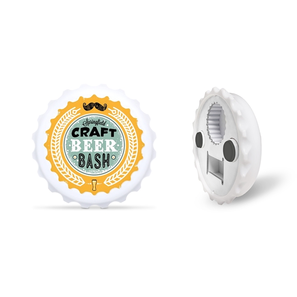 Plastic bottle cap shaped bottle opener for both twist off and... from ASI 34040 Alexander Mfg Co