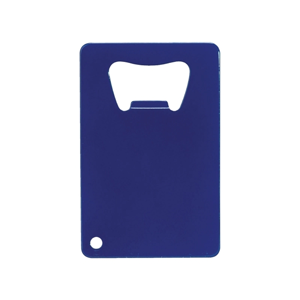 Credit card bottle opener made of stainless steel with a powder-coated... from ASI 57655 STOPNGO Line