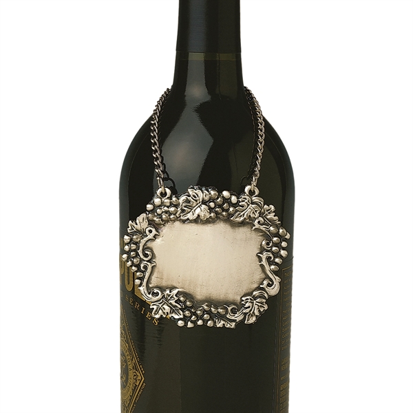 Customizable 2 3/4" x 2 3/8" pewter bottle or decanter placard.... from ASI 55450 Franmara Inc