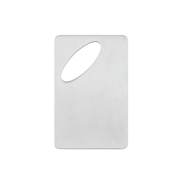 Credit card shaped bottle opener made of stainless steel with a... from ASI 57655 STOPNGO Line