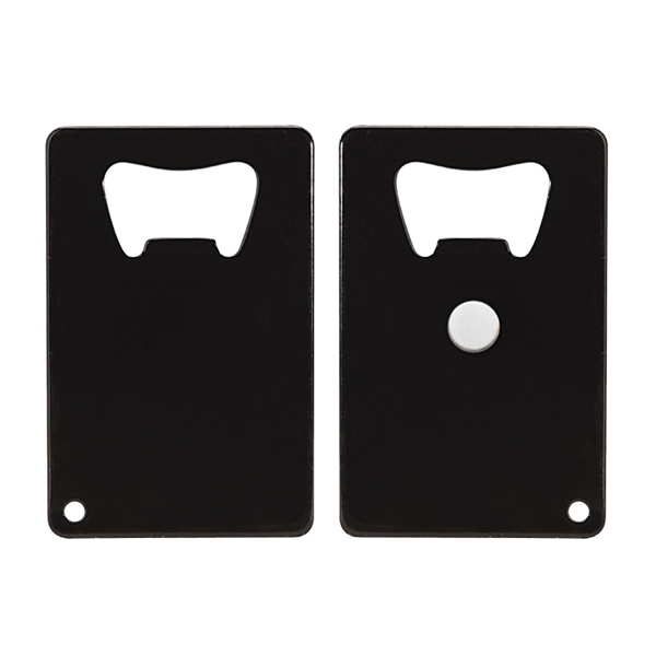Credit card shaped bottle opener made of stainless steel with a... from ASI 57655 STOPNGO Line